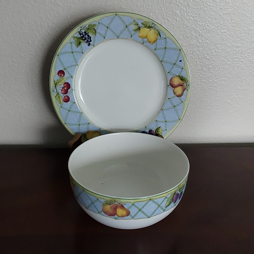 Mikasa Optima Fruit Rapture Bone China All Purpose Bowl & Salad Plate